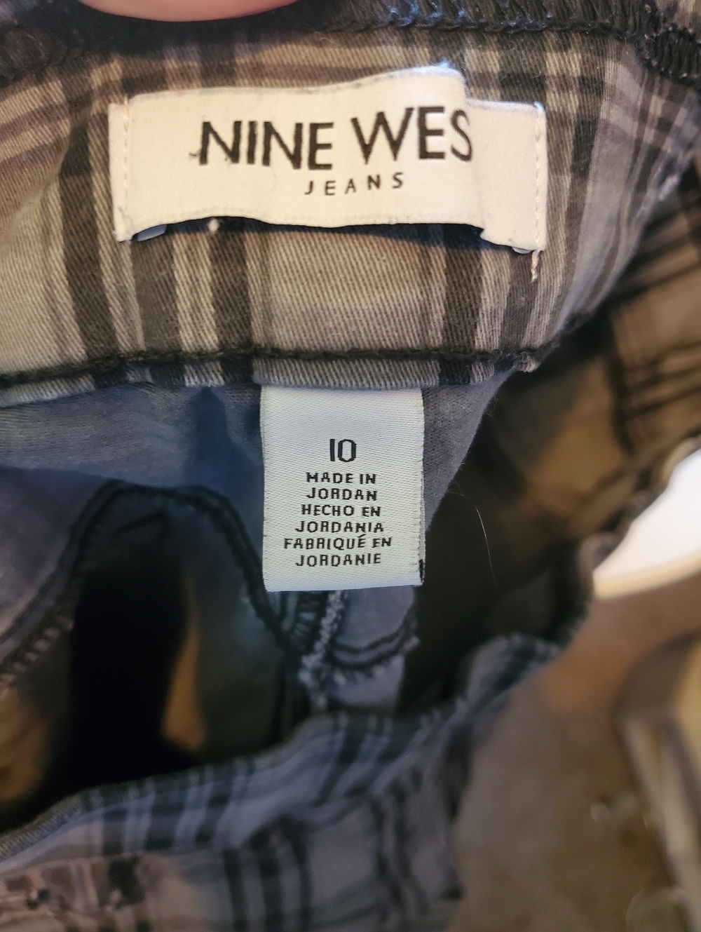 Nine West Womens Gray Plaid Pants 10. NWT - Picture 3 of 3